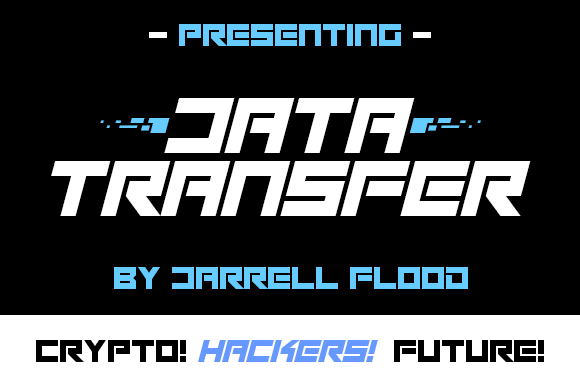 Data Transfer Font for Crafters and Designers