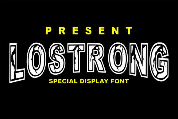 Lostrong: A Bold Display Font for Crafters and Product Creators