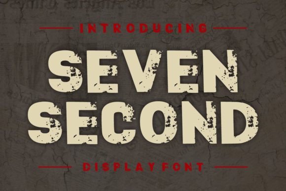 Seven Second: A Bold Grunge Font for Branding and Design