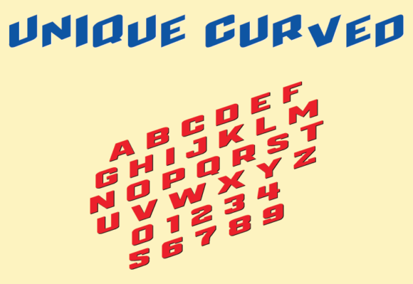 Unique Curved: A Quirky Display Font for Creative Branding